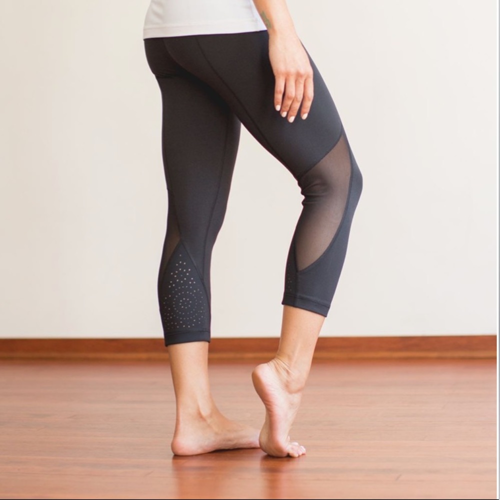 Lululemon Wunder Under Crop II With Mesh